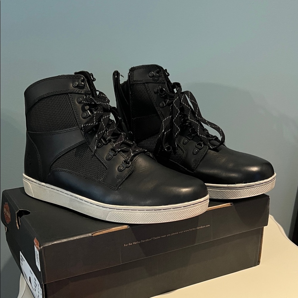 Harley-Davidson Dixson Black High-Top Men's Motorcycle Shoes